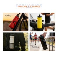 Bouteille d'eau de sport en plastique sans BPA, anti-fuite, avec logo personnalisé, pour le cyclisme et la salle de sport en plein air
