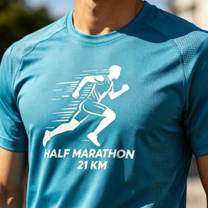 Camiseta Deportiva Personalizada de Fábrica Profesional, Camisetas de Sublimación para Correr, 100% Poliéster, Camiseta para Eventos de Maratón - Product Image 1