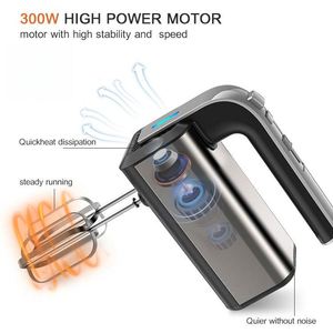 Batteur à œufs électrique à main en acier inoxydable Cx-6651 Base 5 vitesses Turbo 200w 250w 300w 350w, couleur personnalisée, avec base de rangement - Product Image 4