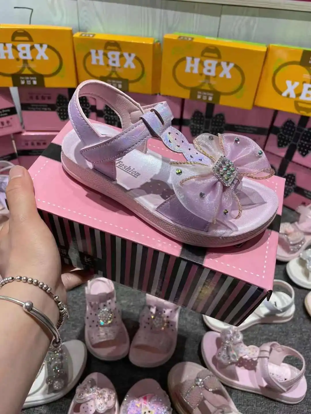 Summer Baby Girls Sandals Female Toddler Sandals Princess Sandals Non-slip Soft-soled Cute Pink Flat Kids Shoes