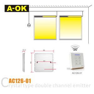 Transmisor inalámbrico montado en la pared o conectado a la pared, Motor tubular, MOTOR DE CORTINA, <span class=keywords><strong>interruptor</strong></span> de bajo voltaje, doble canal - Product Image 5