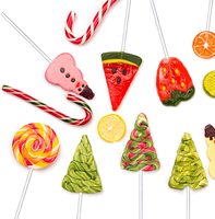 Bâtonnets de sucettes en acrylique transparent multi-tailles de 3 mm de diamètre, outils de pâtisserie DIY, pour bonbons, chocolat, barres solides, gâteaux, et décorations.