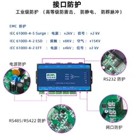 Módulo Ethernet de Doble Puerto y 4 Vías RS232/422/485, Servidor de Puerto Serie 485, Gateway Transparente Modbus RTU/TCP, Protocolo MQTT
