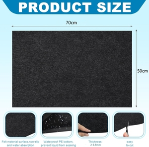 Tapete Antideslizante de Fieltro para Dispensador de <span class=keywords><strong>Agua</strong></span>, Protector de Piso y Encimera, Tapete Impermeable para Refrigerador y Lavavajillas - Product Image 2