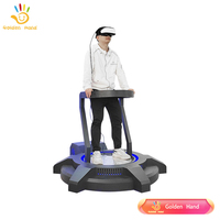 Sistema Eléctrico VR 9D Golden Hand para Interiores y Exteriores, Montaña Rusa Comercial de Metal, Equipo de Realidad Virtual con Plataforma de Pie