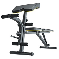 Banc de Fitness plat pliable multifonctionnel avec boucle de précurseur et accessoire de développement des jambes
