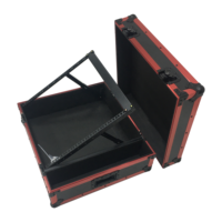 OEM/ODM /MG20XU Flight case en aluminium rouge et contreplaqué noir, protection robuste, étanche IP67, support de levage, 4 pieds en caoutchouc