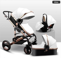 AGAPE vente en gros, rotation à 360 degrés 3 en 1 poussette de bébé pliante de luxe, ensemble de poussettes pour système de voyage