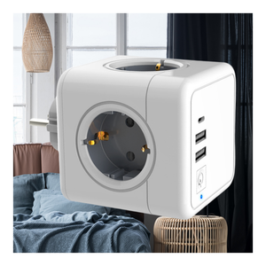 2026 thiết kế thực tế điện tường Ổ cắm thông minh EU <span class=keywords><strong>Powercube</strong></span> 4 EU cửa hàng với 2 cổng USB 1 loại C - Product Image 5