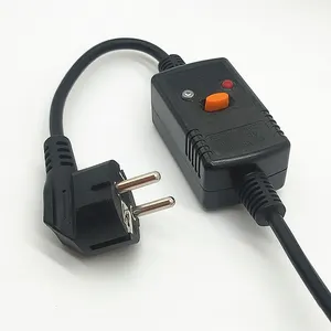 Leakage Protection Plug EU Personal Protective Plug, Water Heater Air Conditioner Electricity Extension Cord Power Plug