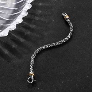 Pulsera de Acero de Titanio Trenzado para Hombre, Chapada en Oro, Joyería de Moda, Regalo CE615 - Product Image 4
