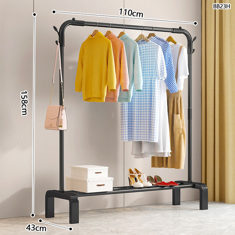 110CM [Black] Clothes rack and hook