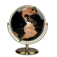 Globe de décoration de bureau en gros, globe terrestre en alliage pour l'enseignement, décoration de table, globe terrestre de décoration de bureau