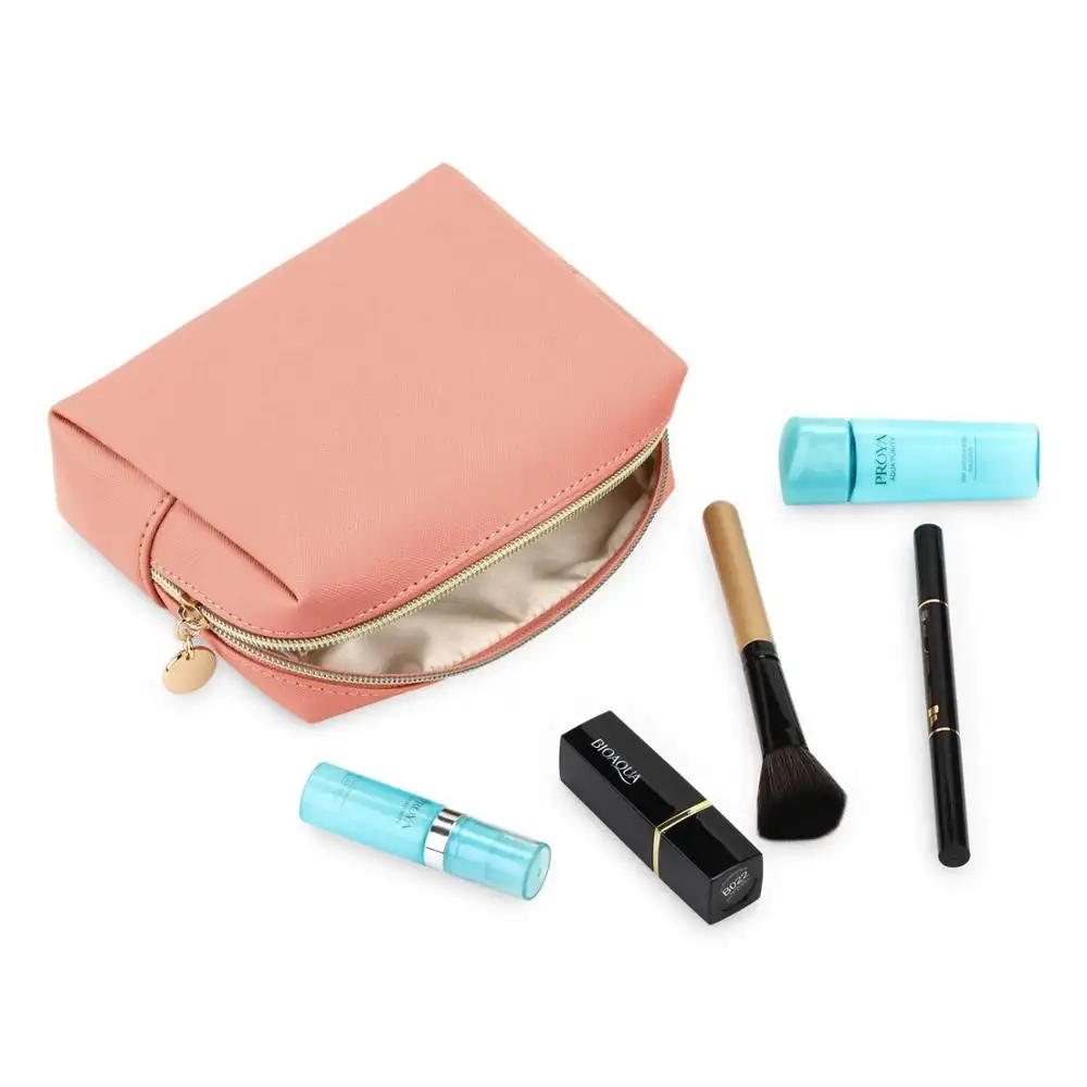2020 New Style Small Makeup Bag for Purse PU Vegan Leather Travel Cosmetic Pouch Bag for Women Girls Gifts Portable Makeup Bag