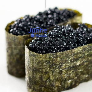 Emballage en vrac OEM prêt à manger Caviar de <span class=keywords><strong>Tobikko</strong></span> noir congelé pour enfants Cuisine japonaise sucrée et épicée dans un emballage en boîte - Product Image 1