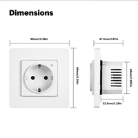 Enchufe de Pared Inteligente MOES Star Ring Tuya Zigbee Mesh EU de 16A, Monitoreo de Energía, Compatible con Alexa y Google Home, Material PA66