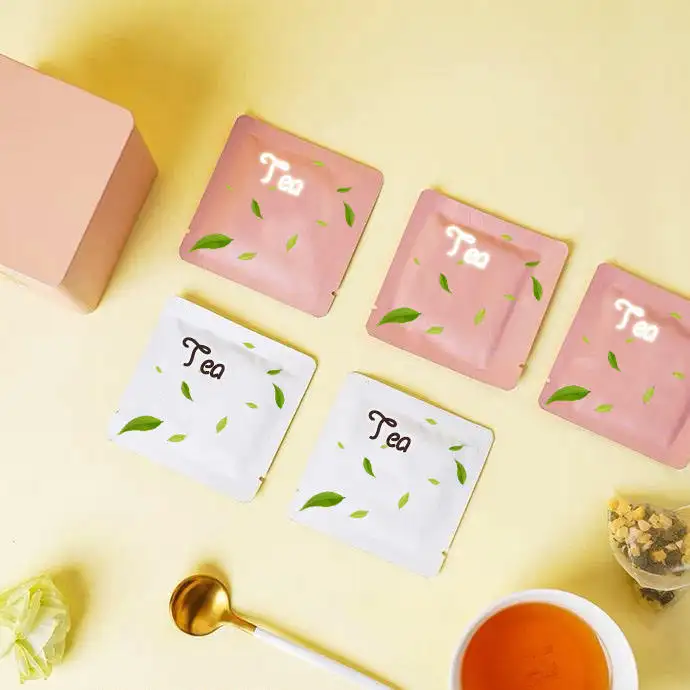 Custom Logo Printing Heat Seal Portable Packet Food Grade Laminated Tea Sachet Kraft Paper Drip Mini Tea Sachet Coffee Bag