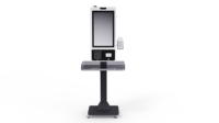 Terminal de paiement pour supermarché 27'' 32'' avec lecteur de code QR et imprimante 80 mm pour kiosque de paiement de factures de détail