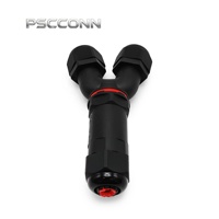 Connecteur circulaire étanche IP68 PSCCONN GW25 à 4 broches, connecteur de câble industriel extérieur en Y 24A 450V, boîtier métrique M25