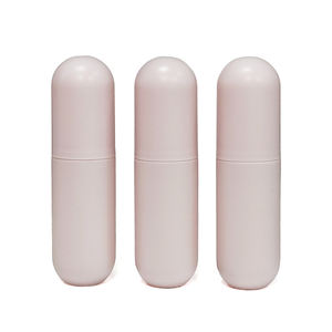 Botella de loción de suero de base líquida cosmética de vidrio redondo al por mayor con bomba - Product Image 1