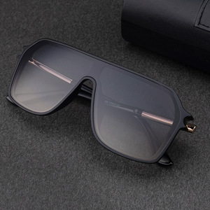 Lunettes de soleil carrées My-99278, monture en plastique noir et métal, protection UV400, coupe-vent, pour hommes, sports de plein air, cyclisme - Product Image 1