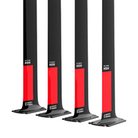Mât en carbone haute performance HM 75 cm, durable, noir, avec option de logo personnalisé pour le kitesurf et l'hydrofoil