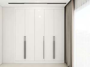 Armario de Madera Moderno y Minimalista con Cajones y Secciones para Colgar |   Armario de Dormitorio de Madera de Estilo Simple para Apartamentos y Villas - Product Image 3