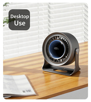 Petit ventilateur de table portable, mini-ventilateur personnel avec mode à une touche, affichage numérique, pour la maison, le bureau, l'extérieur, l'hôtel, la caravane