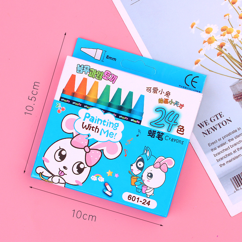 24 colors Crayon blue