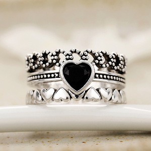 Anello a Cuore Traforato Stile Vintage, Gioiello da Dito alla Moda per Donne, Regalo Lolita - Product Image 5