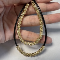 Perles Entretoises Rondes Plaqué Or Triple 24K 4mm 5mm pour la Fabrication de Bijoux