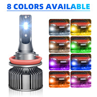 Faro LED CSP Universal 1:1 50W Multicolor |   Bombillas LED para Auto H7 H4 H11 9005 9006 9012 con Ventilador Silencioso, Faros Delanteros
