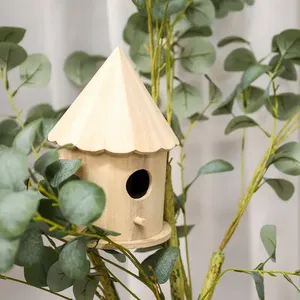 Nichoir en bois pour oiseaux, boîte pour azurés, style protection contre les prédateurs - Product Image 6