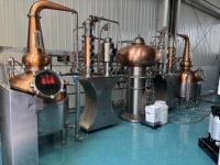 Machine de distillation électrique automatique à double cuve de 500 litres pour whisky, rhum, vodka (cuivre et acier)