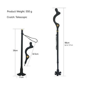 Bastón plegable multifuncional para ancianos <span class=keywords><strong>con</strong></span> luz LED y alerta, bastón ajustable para <span class=keywords><strong>caminar</strong></span> <span class=keywords><strong>con</strong></span> <span class=keywords><strong>dos</strong></span> asas - Product Image 3