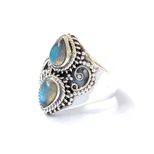 Bague en labradorite, argent sterling 925, bague en pierre précieuse, labradorite, collection artisanale, bagues fines, bijoux en argent, prix de gros - Product Image 2