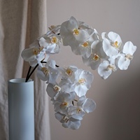 Orchidées artificielles papillon 3D de haute qualité, faites à la main, effet toucher réel, hydratantes, pour la décoration de la maison, de mariage et de Noël