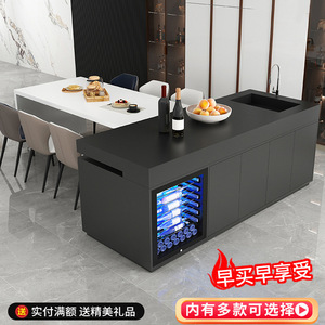 <span class=keywords><strong>Tavolo</strong></span> da Pranzo a T per <span class=keywords><strong>Cucina</strong></span> in Stile Minimalista Italiano, Integrato <span class=keywords><strong>con</strong></span> <span class=keywords><strong>Isola</strong></span>, Estensibile, Pieghevole e Girevole, Arredamento per Sala da Pranzo - Product Image 4