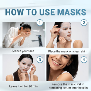 <span class=keywords><strong>Masque</strong></span> en tissu réparateur, apaisant, <span class=keywords><strong>hydratant</strong></span>, blanchissant et anti-âge au complexe de peptides et d'acide hyaluronique OEM - Product Image 5