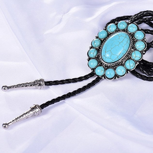 โรงงานแฮโมซิเกีย ผลิตเนคไทโบโลคาวบอยแบบตะวันตก ประดับด้วยหินมิ้นท์ทรงรีทันสมัย แบบชิ้นเดียว - Product Image 3