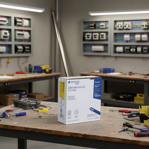 Cavo Volteck CCA 12 AWG 100m Bianco, Filo Elettrico Flessibile Base 600V con Isolamento PV per Cablaggio - Product Image 2