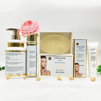 Coffret Soins Naturels Gluta Collagène Anti-Taches, Anti-Rides Hydratant Peau Plus Douce Lisse, Anti-Cernes Femmes