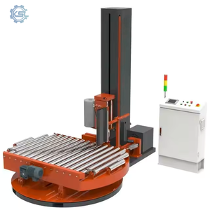 Completamente automatico con erogatore di fogli completamente automatico Stretch Wrapping pellicola avvolgente macchina di copertura con trasportatore - Product Image 4