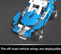 Ensemble de blocs de construction de voitures de course technologiques modernes pour enfants, 9 formes transformables, modèle de voiture à assembler soi-même, pour la course et l'ingénierie