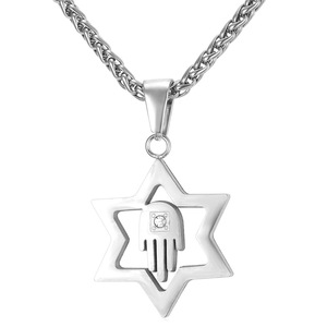 Mát thời trang nam giới và phụ nữ Hamsa David của các ngôi sao allah islam quẻ Mặt dây chuyền cho Valentine các cặp vợ chồng - Product Image 5