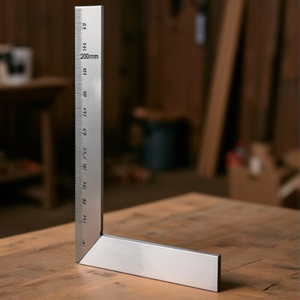 ชุดเครื่องมือวัดระดับและไม้บรรทัดรูปตัว L แบบโลหะ ขนาด 200 มม. ยี่ห้อ Ttake Simple Square ECO สำหรับการวัดและการจัดตำแหน่งที่แม่นยำ - Product Image 3