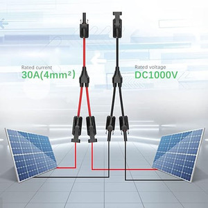 1 y2 10AWG facile installazione Y Plug cavo solare Y-Splitter per pannello solare MMF FFM per connessione fotovoltaica parallela - Product Image 3