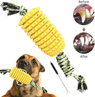 Jouet à mâcher pour chien Kinghon en caoutchouc TPR écologique, avec gruau de maïs, jouet à mâcher qui couine