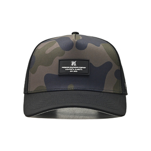 Casquette de performance Melin Midnight Camo noire de haute qualité, personnalisée par le fabricant, à visière incurvée, 5 panneaux, imperméable, avec trous découpés au laser - Product Image 6