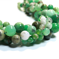 Cuentas Redondas de Jade Verde Australiano 100% Natural de Primera Calidad para la Fabricación de Joyas, DIY, Pulseras y Collares, 4/6/8/10/12mm, Venta al Por Mayor